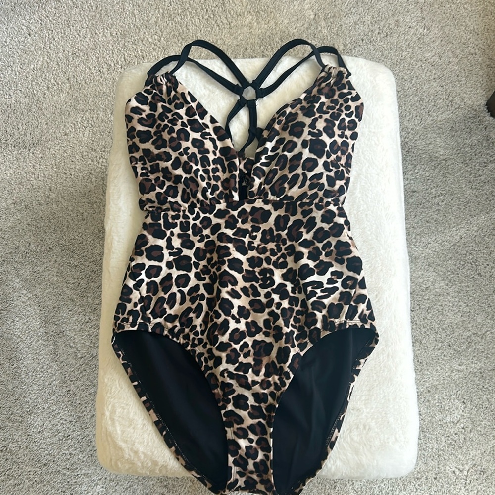 Cheetah Time and Tru One Piece Bathing Suit
